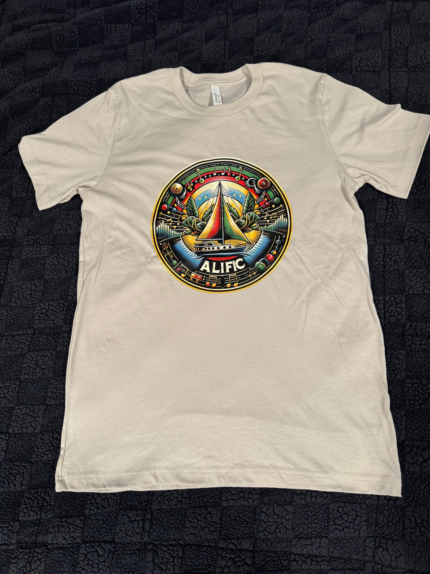Alific Tee Shirt - Sailboat Logo_Heather Dust