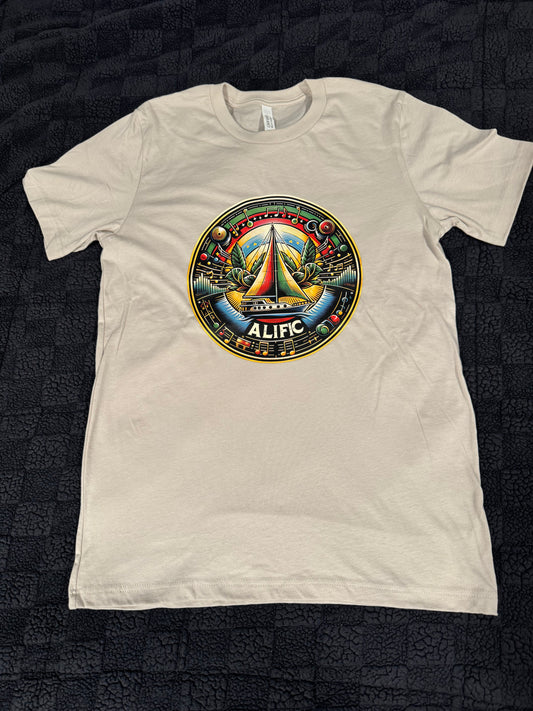 Alific Tee Shirt - Sailboat Logo_Heather Dust