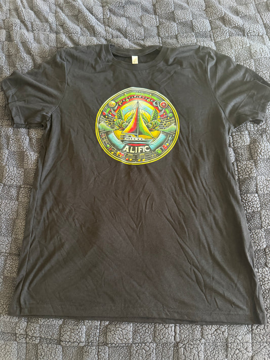 Alific Tee Shirt - Sailboat Logo on Black