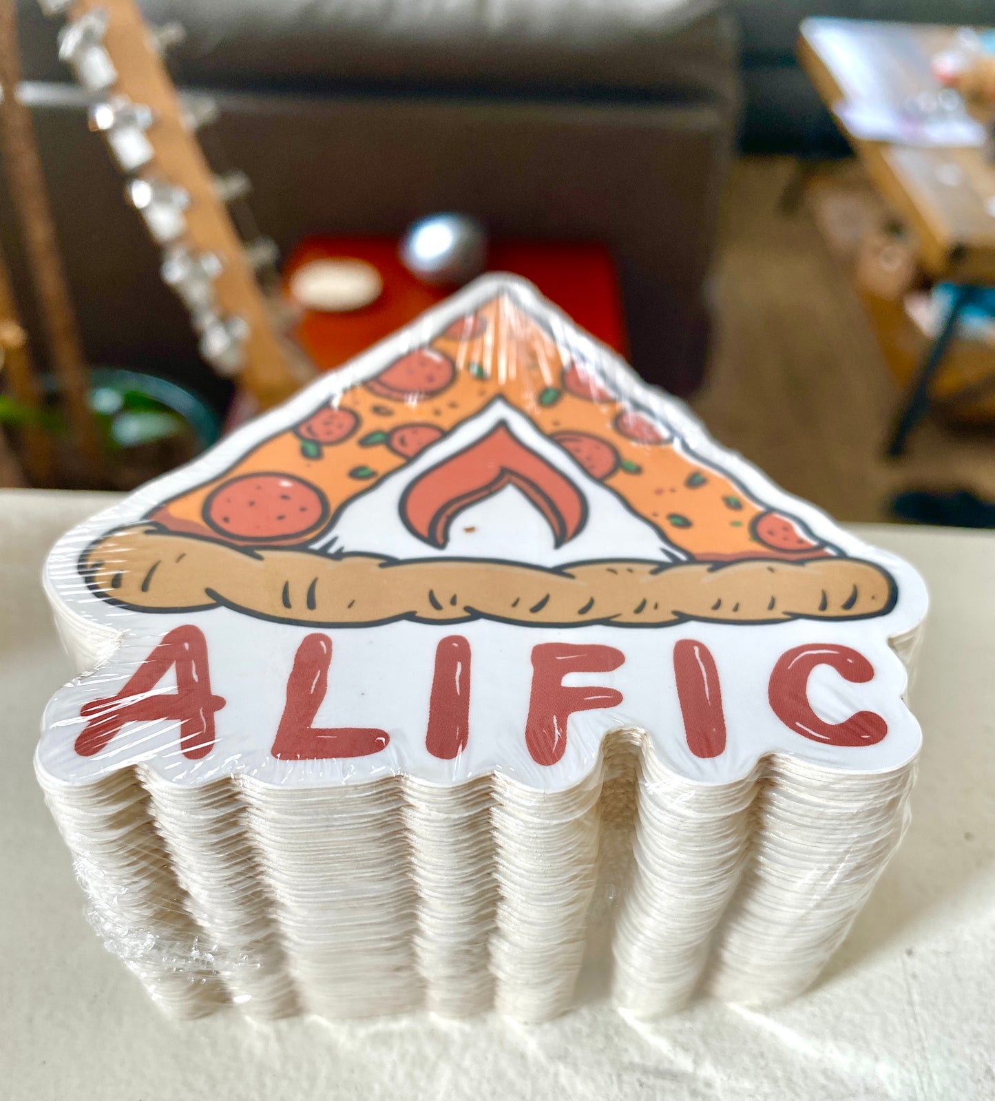 (d) Pizza Stickers - Alific LOGO